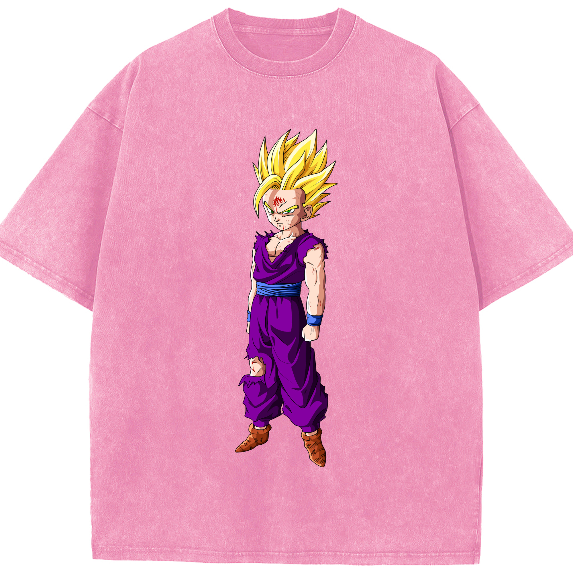 （画像用） ドラゴンボール 孫 悟飯（そんごはん）DRAGON BALL Son Gohan 綿100% ヴィンテージ風 半袖Tシャツ（フロントプリント）